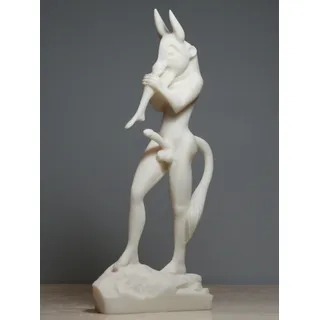 Stierkopf Minotaur Dämon isst eine Jungfrau, griechische Alabaster-Statue, Skulptur 24 cm