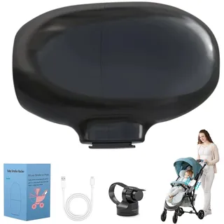 Kinderwagenschaukler, Upgrade kinderwagen Beweger Elektrisch(USB-C), Schlafhilfe Für Baby Mit 40 Min Timer, 5 Einstellbare Schaukelintensitäten Universell Für Kinderwagen & Buggy (Schwarz)