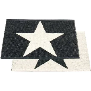 Pappelina - Viggo One Teppich 70 x 50 cm, black / vanilla