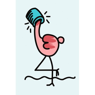 Leinwandbild »Flamingo«, 45432817-0 rosa B/H/T: 60 cm x 90 cm x 2 cm