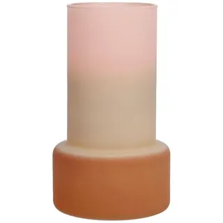 INNA-Glas Dekovase Glasvase NULAILA, rosa-beige-braun-matt, 17 cm, Ø 10 cm bunt