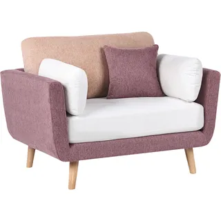 Beliani Sessel Bolga Stoff 78 x 71 x 70 cm Rosa