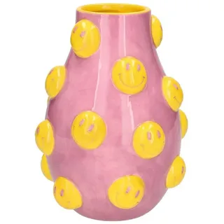 Giftcompany Dekovase Giftcompany - Vase Blumenvase "Artisan" H 23,5cm Keramik Smile Rosa gelb|rosa