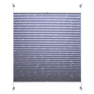 Liedeco Plissee Ranke, Klemmfix, ohne Bohren, 90 x 210 cm, halbtransparent, grau