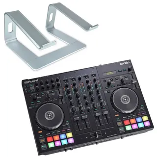 Roland Audio Roland DJ-707M DJ-Controller mit Ständer Silber, DJ Controller