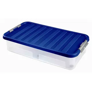 Heidrun Unterbettbox 80 x 40 x 18 cm 6-tlg. blau/transparent