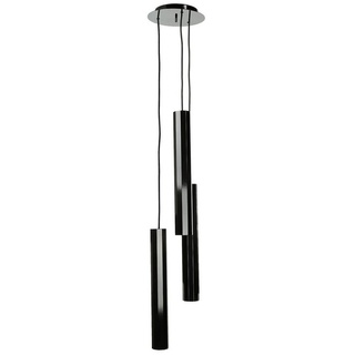 Licht-Erlebnisse Pendelleuchte MAEL, ohne Leuchtmittel, Hängelampe Esstisch Schwarz 3-flammig Zylinder Modern Design schwarz