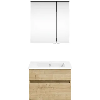Puris Badezimmer Get2You, Eiche, Holzwerkstoff, 2 Schublade(n) Schubladen, 62 cm, Goldenes M, Made in Germany, Dgm, hängend, Badezimmer, Badmöbelsets & Badmöbelserien, Badmöbel-Set