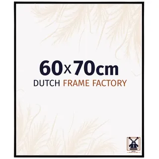 Dutch Frame Factory - Bilderrahmen 60x70 cm Schwarz Matt - Kunststoff | Antireflex-Acrylglas aus Kunststoff, Wandmontage, Geeignet für Fotos, Poster und Puzzles, Easy, Made in Holland