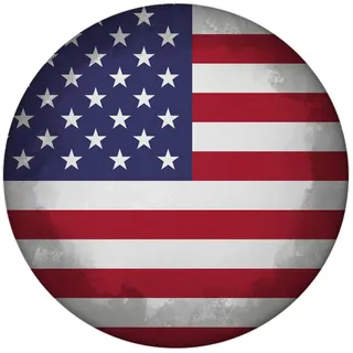 USA Flagge Magnet rund schöner runder Magnet rund mit Flaggenmotiv zum Aufhängen von Reisefotos oder als Souvenir Dekoration für den Kühlschrank