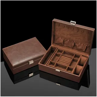 Schmuckkästchen Schmuckkiste PU-Leder Schmuck Organizer und Lageruhr Kiste für Frauen Schmuck Organizer Fall Schmuck Box Organizer Schmuck Lageranzeige Schmuckkoffer Schmuckschatullen ( Color : A )