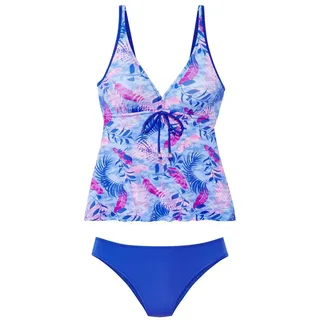 Vivance by Lascana Bügel-Tankini mit stylischem Blätterprint blau 42