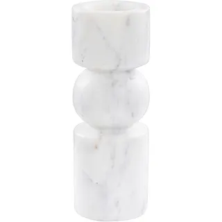 Beliani Kerzenständer IOANNINA 20 cm Stein Weiß