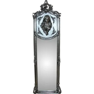 Casa Padrino Wandspiegel Madonna 175 x 55 cm Silber