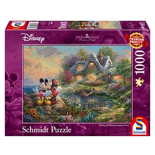 Schmidt Disney Thomas Kinkade Sweethearts Mickey & Minnie Puzzle, 1000 Teile