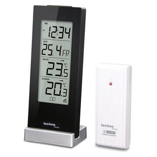 Technoline Thermometer WS 9767 digital, Funk, Innen-Außentemperatur, Funkuhr, inkl. Sensor