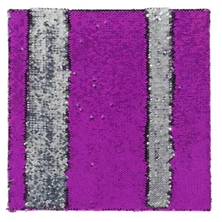 Sensorische Paillettentafel 40x40 cm lila, silber Kunststoff f1r Kinder - Stimove - Wendbare Pailletten, robust, fördert Tastsinn