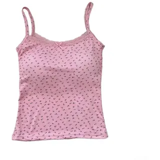 Drivstraw Damen Floral Lace Camisole Tank Top mit integrierten Pads Slim Sleeveless Neckholder Weste für Sommer Casual Daily Wear Fashion Ladylike(Pink)