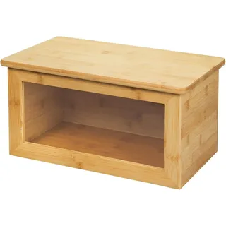 mDesign Aufbewahrungssystem mDesign Brotkasten Brotbox Brotkorb Deckel Schneidebrett Sichtfenste braun
