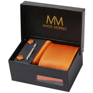 MASSI MORINO Krawattenset in Orange | Gr.: onesize