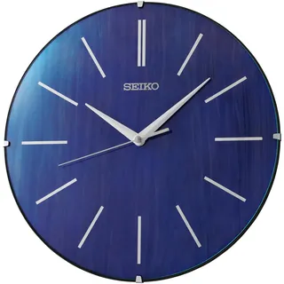 Seiko Clocks Wanduhr blau Holz
