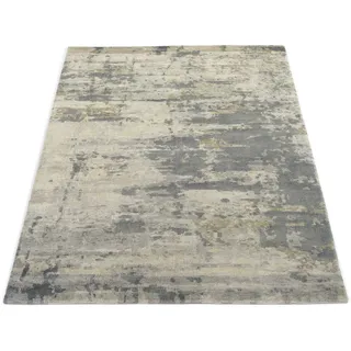 Teppich MUSTERRING "ANGELES PILANO", blau (petrol), B:70cm H:10mm L:140cm, Viskose, Teppiche, Teppich, exlcusive MUSTERRING DELUXE COLLECTION, Bambus-Viskose feine Knüpfung