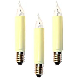 Eltric EGB Kleinschaftkerzen 34V/3W E10 Weihnachtskerzen Set - perfekt als Weihnachtsbaumkerzen, Schwibbogen Beleuchtung und Weihnachtsdeko Kerzen, 3er Blister