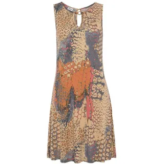 Buffalo Strandkleid Kurz Animaldruck Mehrfarbig 34