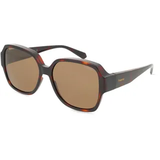 Polaroid PLD 9021/S Fitover Unisex-Sonnenbrille Vollrand Quadratisch Kunststoff-Gestell, Havanna