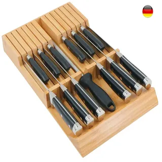 Bambus Messerhalter Schublade 12 Messer 42x24x4