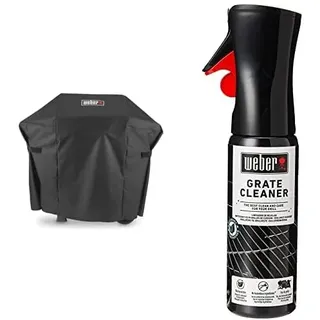 Weber Funda Premium Spirit II 200 - für Spirit II 200 und E-210 (Exkl. EO-210) & 17875 Grillrost-Reiniger, 300 ml, Nebelspray, Löst Fett- und Speisereste, Schwarz
