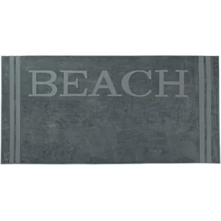 ZOLLNER Strandtuch 100 x 200 cm grau