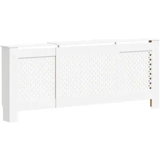 vidaXL Heizkörperverkleidung MDF Weiß 205 cm