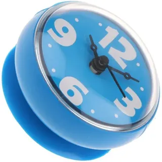 Wasserdichte Badezimmer-wanduhr Mit Spiegel – Blau 75 X 35 Mm – Starke Haftung – Für Dusche/badezimmer