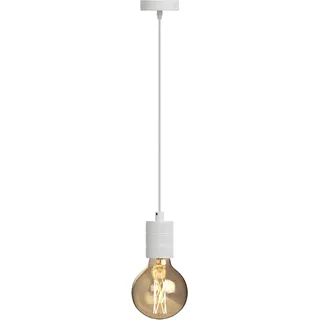 Calex | Retro Pendelleuchte | E27 | Aluminium | Matt Weiß | 3-Ring Modell | 1.5M Schnur