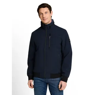 Blouson TOM TAILOR, Herren, Gr. L, sky captain blau, Sweatware, Obermaterial: 100% Polyester. Futter: 100% Polyester, unifarben, regular fit hüftbedeckend, Rundhals, Flachstrickbündchen, Jacken Blouson, Sweatjacke mit Reißverschluss