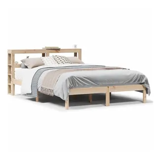 vidaXL Massivholzbett 120 x 200 cm beige