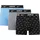 Boxershorts Schwarz/Grau/Blau L 3er Pack
