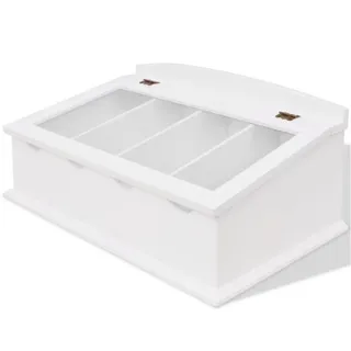 vidaXL Besteckschublade MDF Weiß Barocker Stil