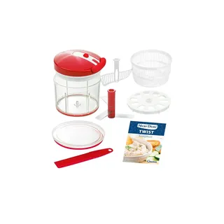 Genius Nicer Dicer Twist Gemüsereibe 9-tlg. Rot