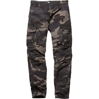 Vintage Industries Reef Cargohose Dunkelbraun/Schwarz/Dunkelbeige S