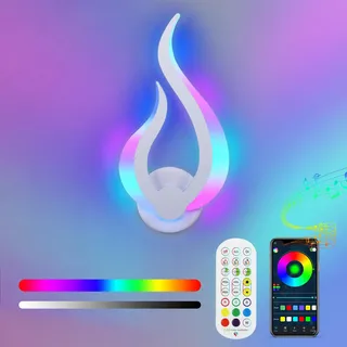 Lightess Smart RGB Lampe LED Wandleuchte Innen Gaming LED Beleuchtung mit APP Fernbedienung Dimmbar Wandlampe Musik-Sync & DIY 16 Millionen Farben Modern Flurlampe für Schlafzimmer Flur Wohnzimmer