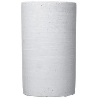 blomus -COLUNA- Vase S aus Polystone, hellgrau, puristische Beton-Optik, dekorative Vase in moderner Optik, hohe Tischdeko, exklusives Wohnaccessoire (H / B / T: 20 x 12 x 12 cm, hellgrau, 65595)