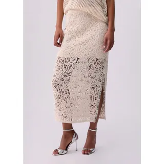 Liu Jo Sommerrock Macramé-Rock - Rock Damen - Spitzenrock - langer Midirock - beige beige M