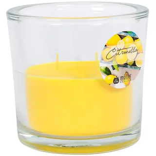 ECI Tools Duftkerze Citronella 2-Docht-Kerzen-Glas groß 120/123 mm hellgelb (1 tlg) gelb