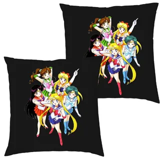 Blondie & Brownie Dekokissen Sailer Moon Anime Manga Mond Kissen mit füllung schwarz