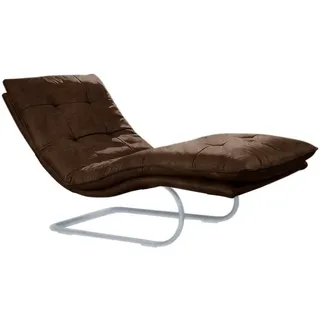 W.Schillig Relaxliege daily dreams Polyester 75 x 91 x 170 cm Braun mit Kissen