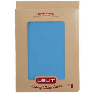 Lelit PA019 Blaue gepolsterte Bügelbrettdecke, 125x40 cm, Polyester
