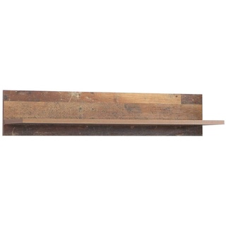 FORTE Clif Wandregal, Holzwerkstoff, Old – Wood Vintage/ Betonoptik Dunkelgrau, 120 x 22,8 x 21,9 cm