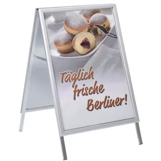 update displays Kundenstopper silber DIN A1 2 Fächer 63,7 x 80,0 x 100,5 cm, 1 St.